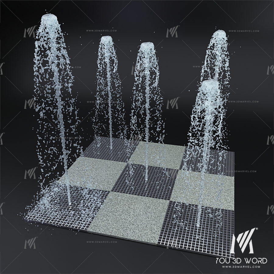 Dry fountain